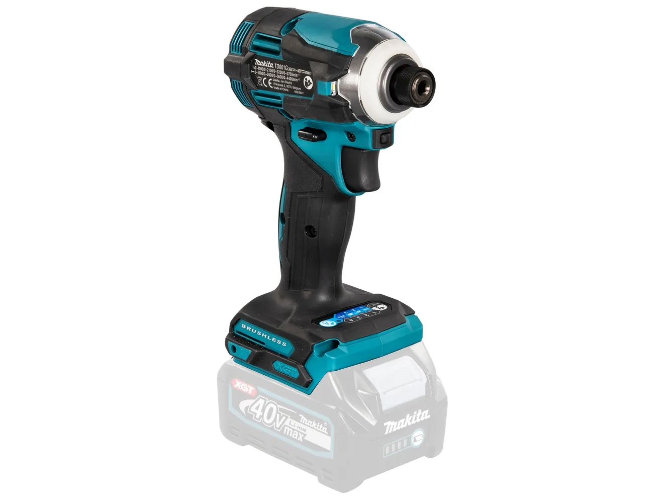 Makita TD001G - Støddriver - ledningfri - 600 W - 4-hastigheders - 1/4