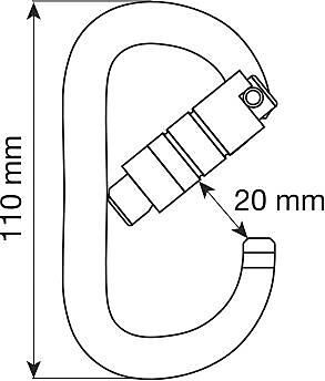 CAMP - MOUSQUETONS OVAL XL 2LOCK