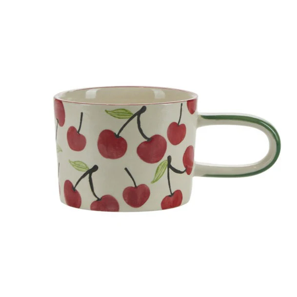 Bahne Interior  Fruity kirsebær krus, hvid/rød - 300 ml