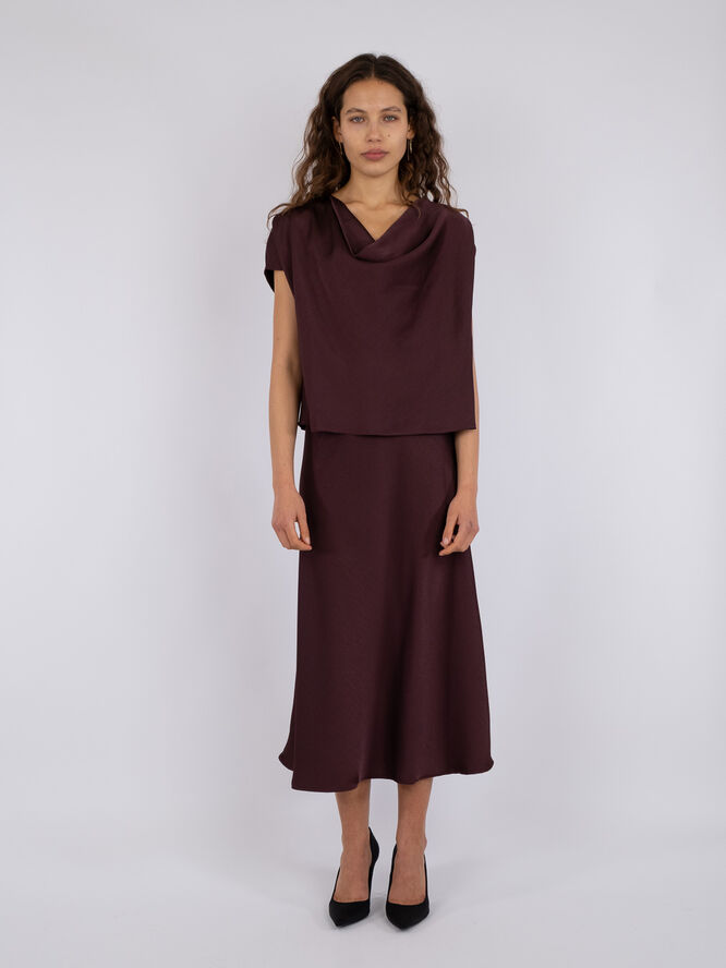 Neo Noir Bovary Skirt Burgundy