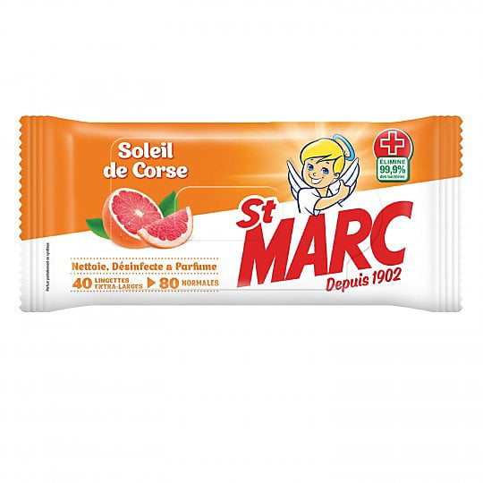 80 lingettes nettoyantes soleil de Corse St Marc