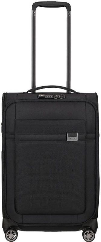 Samsonite Airea Spinner 55 - Zachte Handbagage Koffer - Zwart