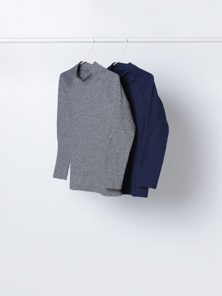 Conjunto de 2 camisetas térmicas de gola alta - Azul Marinho Escuro