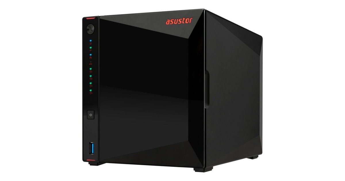 AsustorNimbustor 4 AS5404T nas  (Zwart, 2x LAN, USB, HDMI)