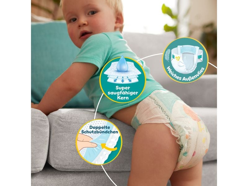 Pampers Windeln Baby Dry Extra Large Grösse 7 Monatsbox 15  kg, 132 Stück