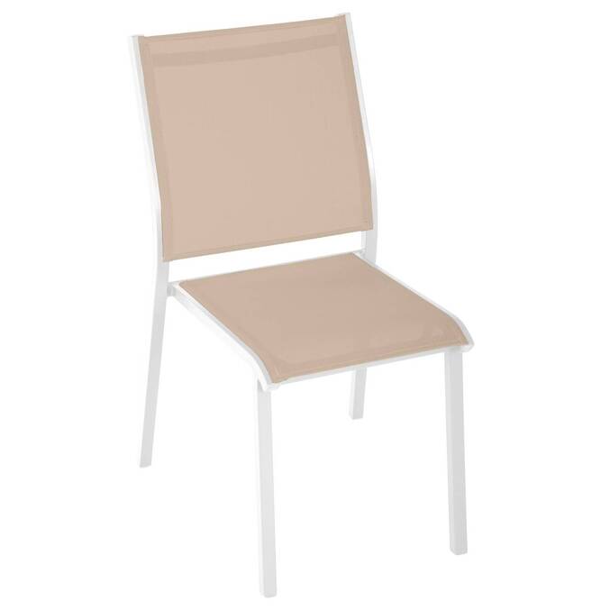 Chaise de jardin empilable ESSENTIA Lin & Blanc
