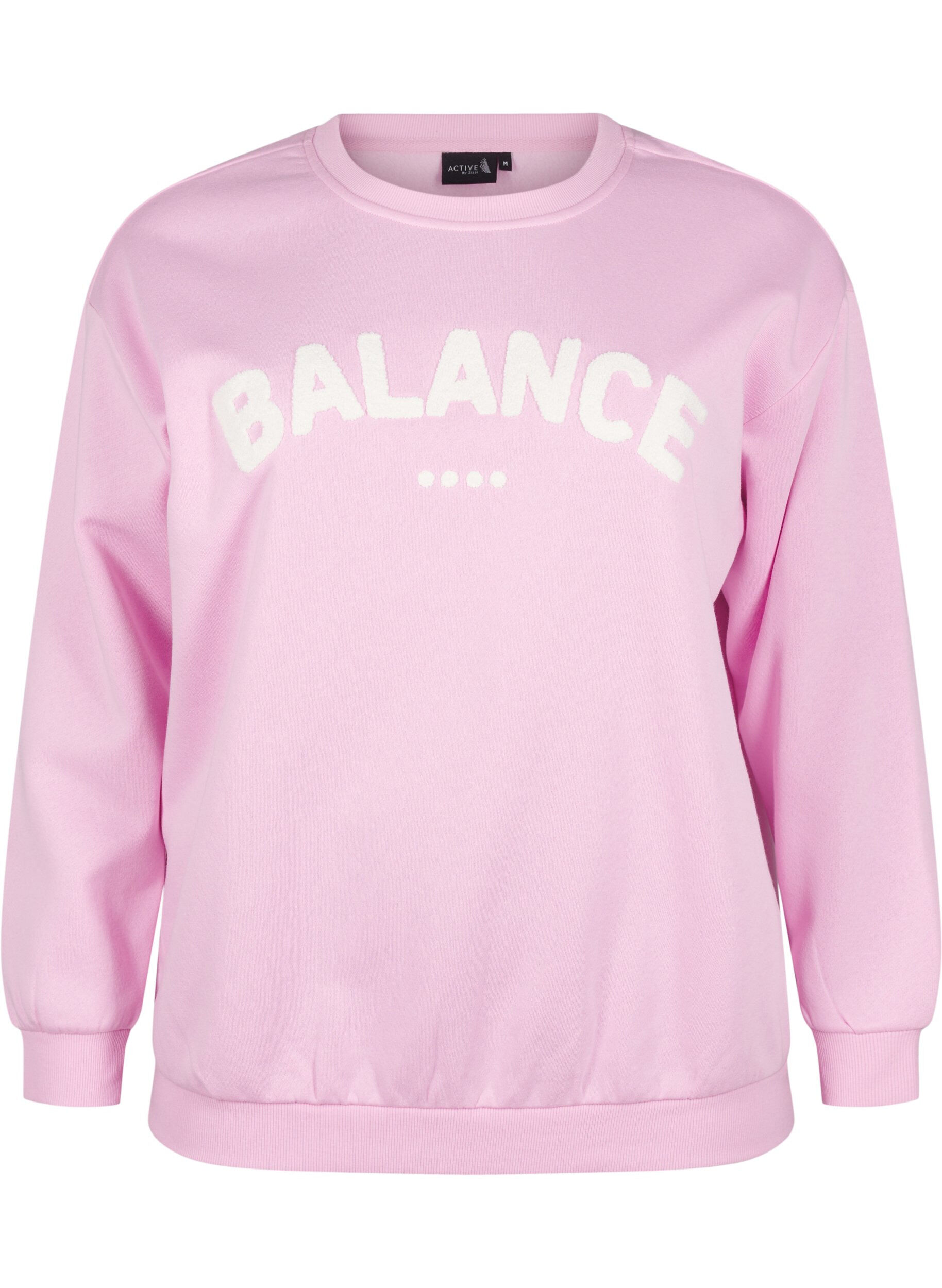 Sweatshirt med tekst i frotté