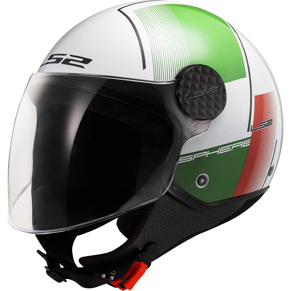 LS2 - Casque OF558 Sphere Lux II Firm Blanc / Vert / Rouge / Brillant