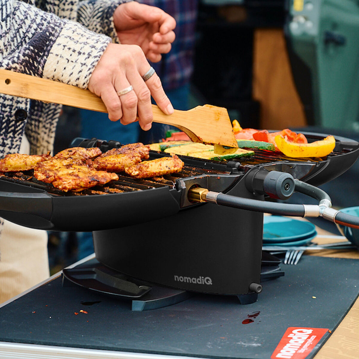 NomadiQ Bærbar gassgrill 3.0, svart