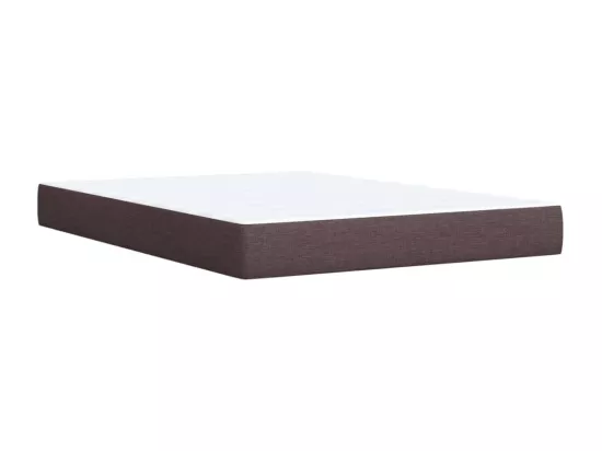 Sommier à lattes de lit avec matelas Marron foncé 160x200 cm