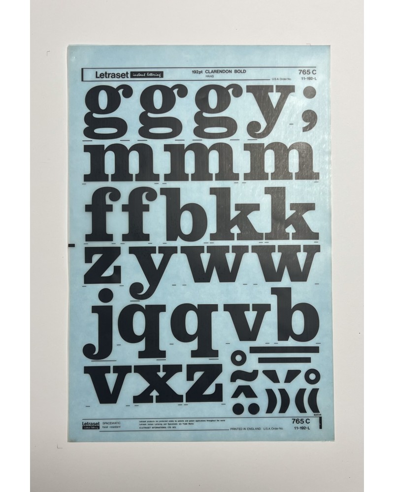 letraset-785C- CLARENDON BOLD - 192pt