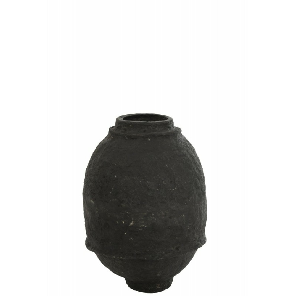 Vase en papier mâché noir 43x43x60 cm