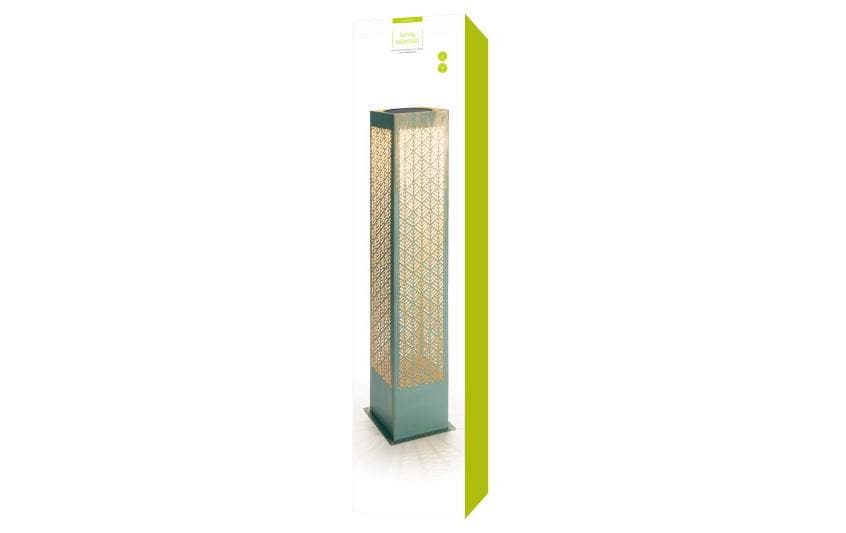 Windlicht Solar Antic Pillar Sofia, 78 cm, AquaSolarleuchte zum Aufstellen