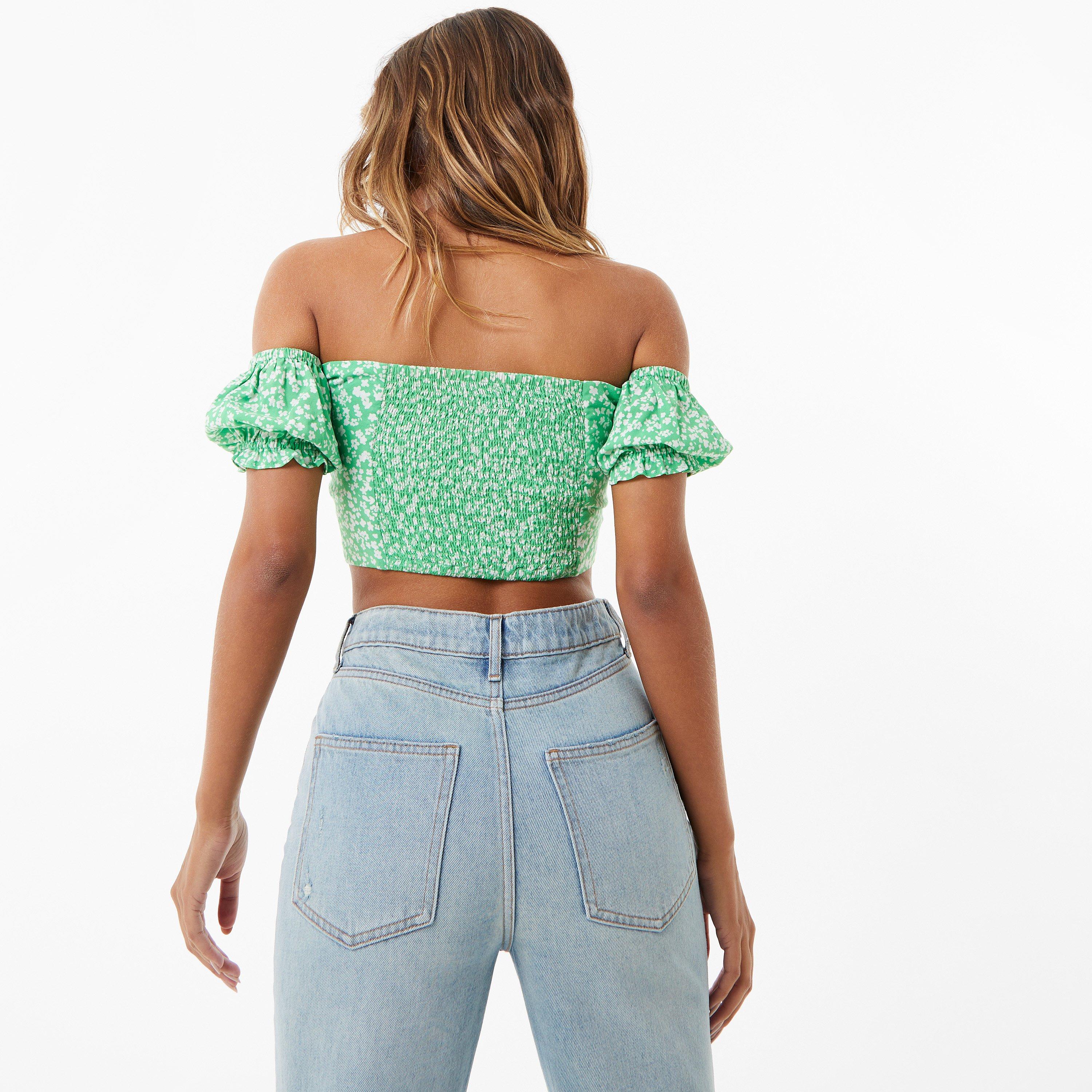 Jack Wills JW Off Shoulder Crop Top