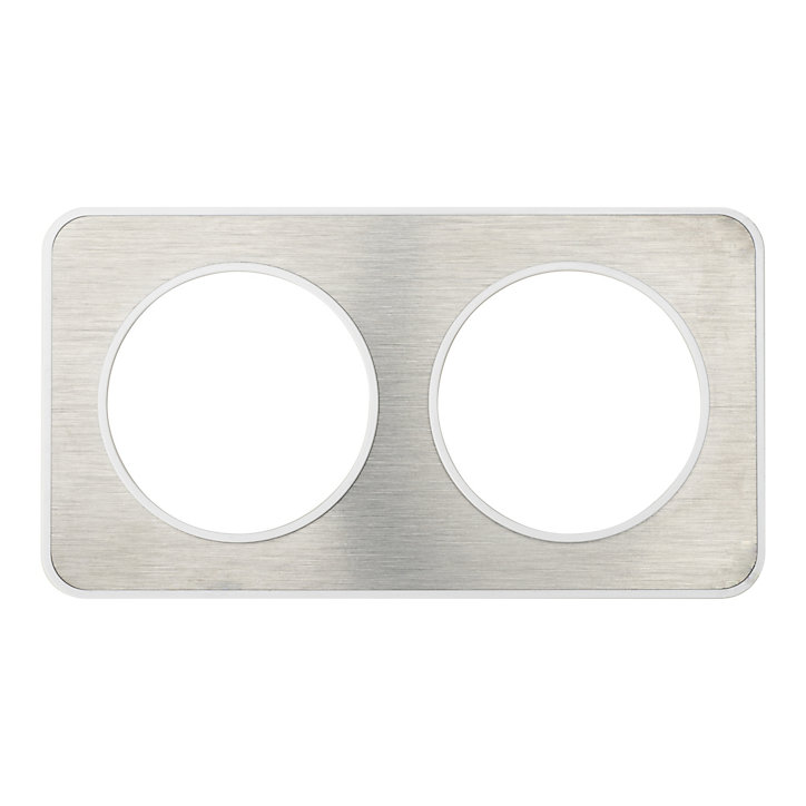 Plaque de finition double Jacobsen Espen inox