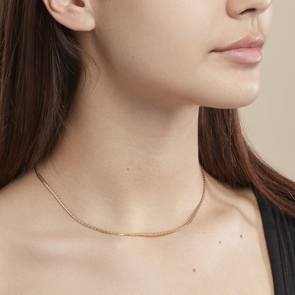 Collier Elisaveta Maille Haricot Or Jaune