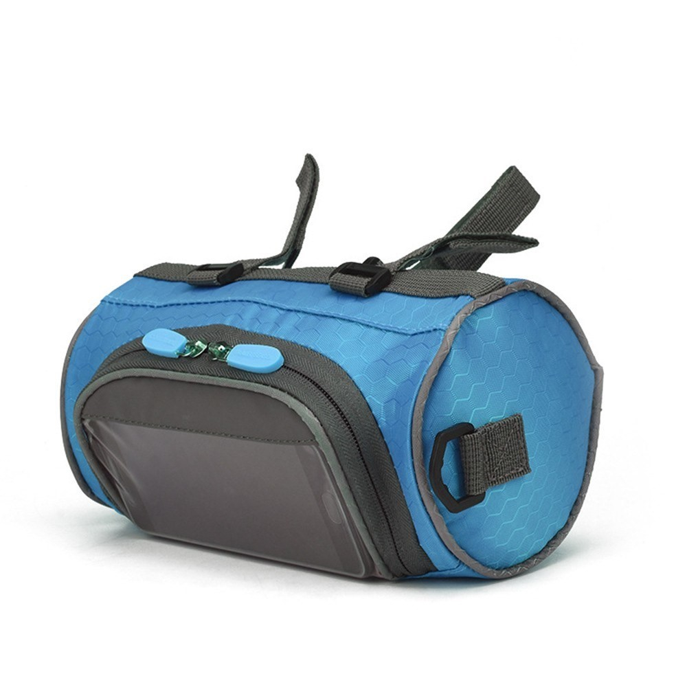 (3L) 2in1 22x12cm Spritzwasserfeste Fahrrad Velo Bikepacking Smartphone Gravel Bike Lenkstangen Tasche   Umhängetasche - Blau