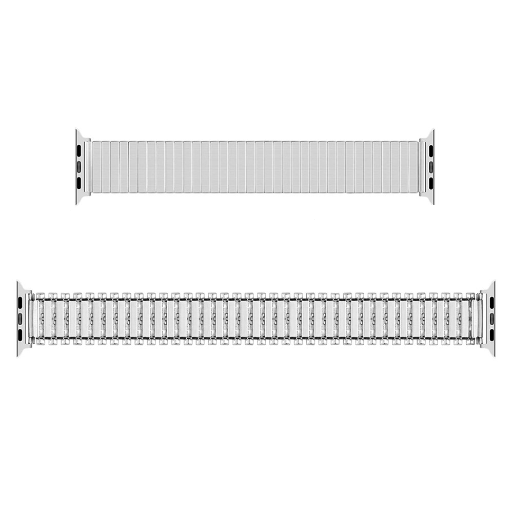 Apple Watch (49/46/45/44 mm) Elastisches Edelstahl Armband - Silber