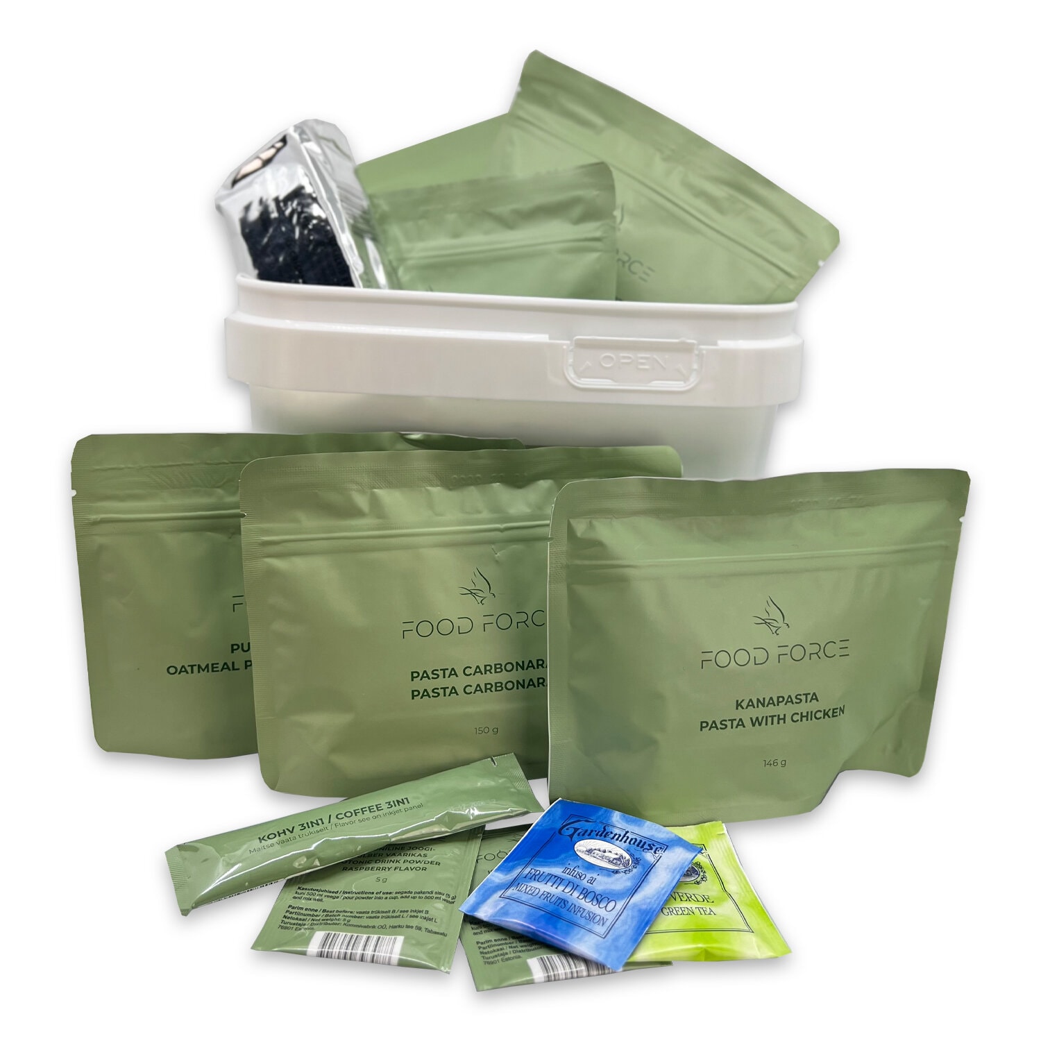 Food Force 3-dagers rasjon, Beredskapspakke<br>Komplett 3-dagers rasjon