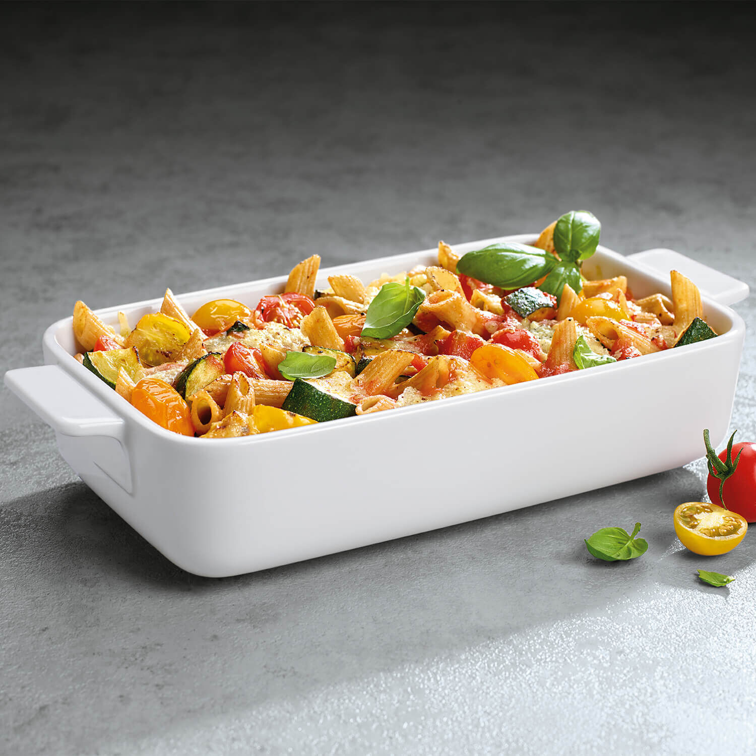 Clever Cooking Rectangular baking dish White, 11.2'' x 5.5'', Premium Porcelain