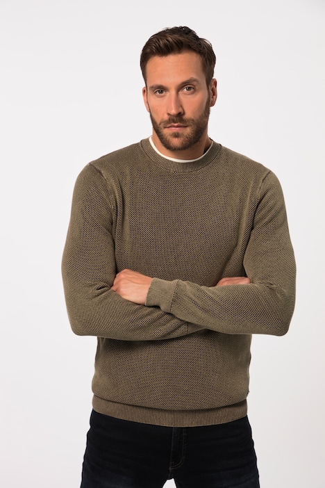 Pullover, Strukturstrick, Vintage Look, Rundhals