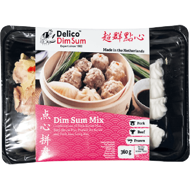 Delico Food Bevroren Dim Sum Mix Assorti 16st 360g