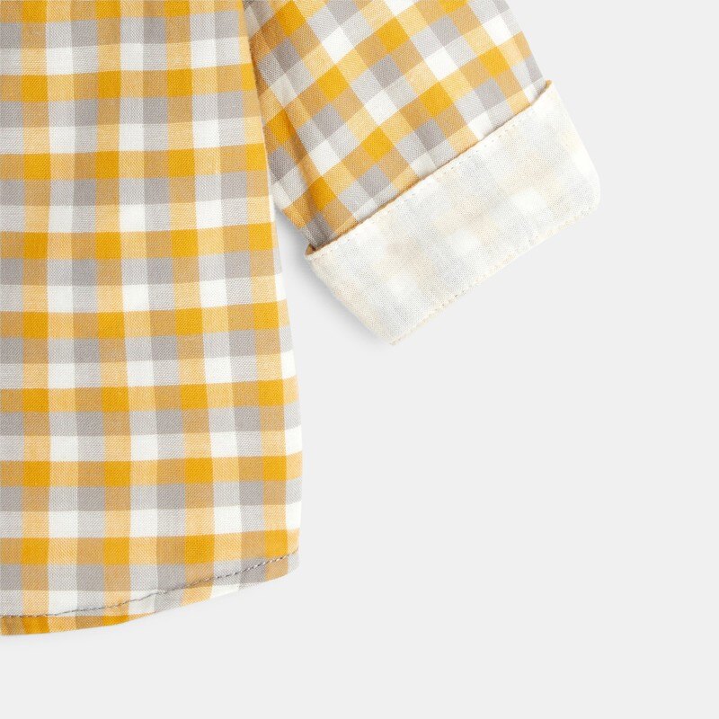 Chemise à carreaux jaune bébé garçon Jaune