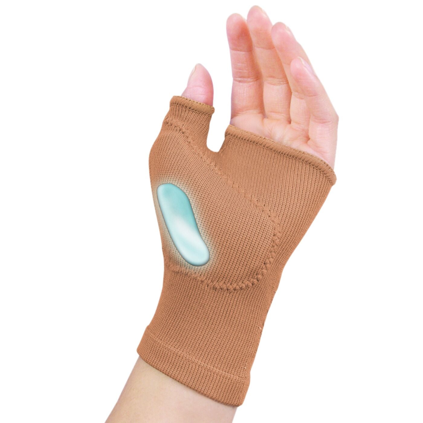 Angela BrudererHandgelenk-Bandage mit Gelkissen, links