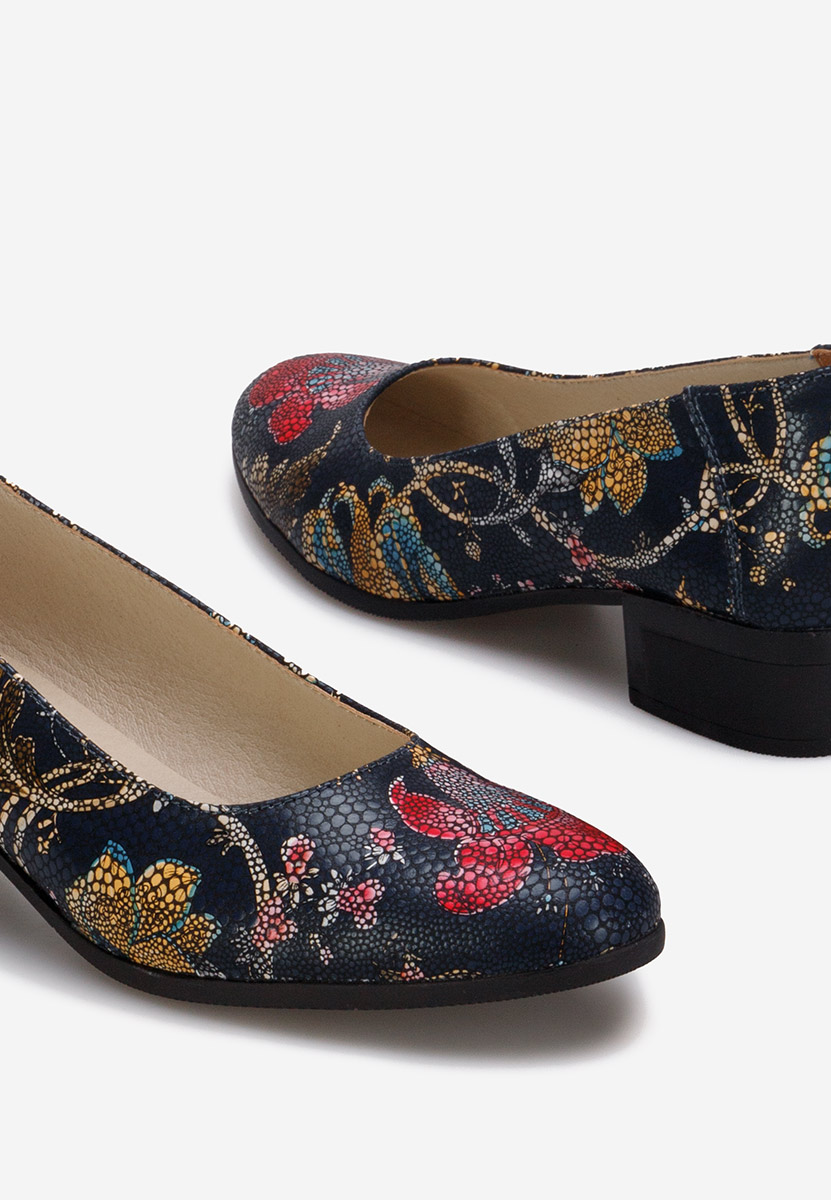 Chaussures femme en cuir naturel multicolores Montremy