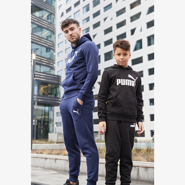 Puma Essentials Big Logo kinder hoodie zwart