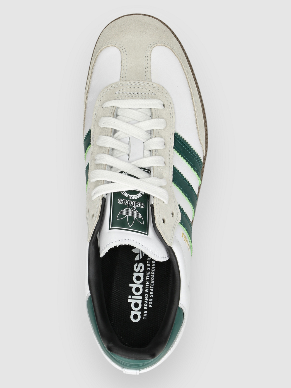 adidas Skateboarding Samba ADV Skate Shoes ftwwht/cgreen/ftwwht