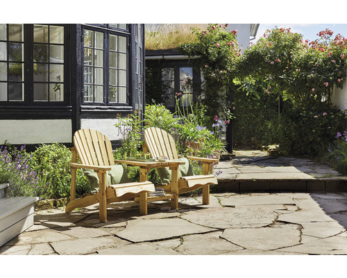 Ligstoel tuinstoel 175 x 92 x 92 cm bruin hout