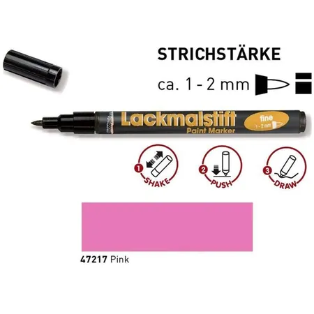 KREUL Lackmalstift fine Pink 1-2 mm