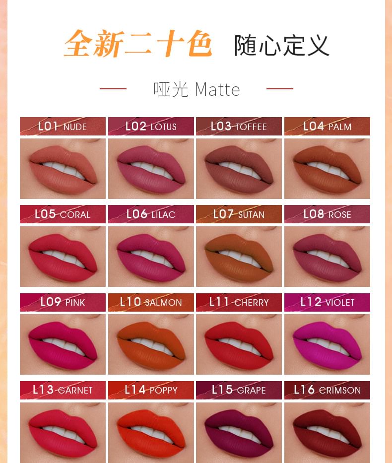 IMAGIC - Matte lipgloss - 16 kleuren