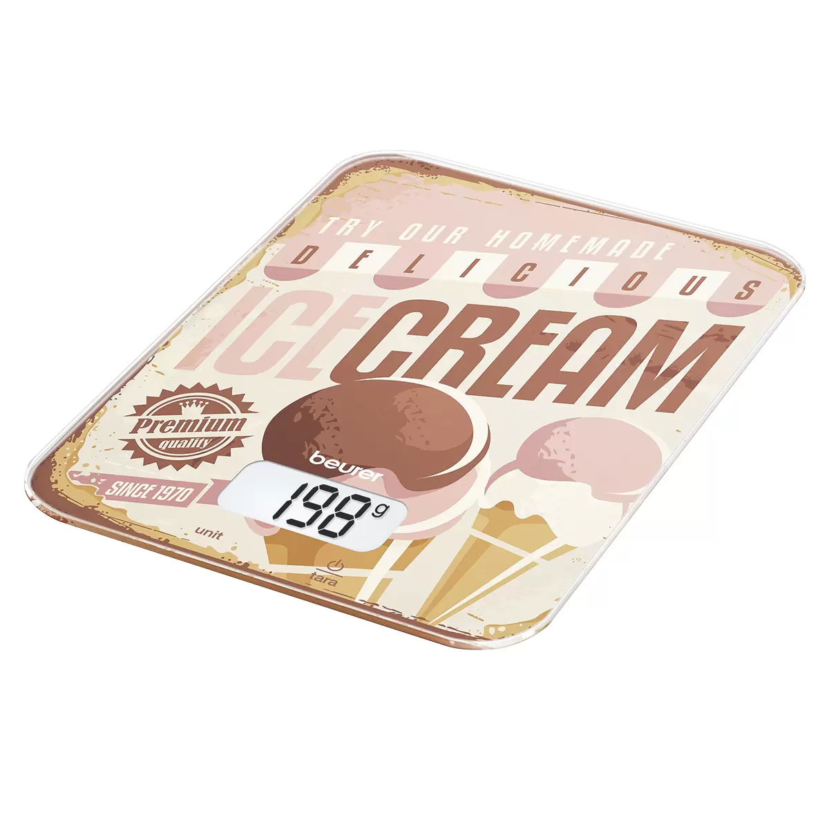 Küchenwaage Beurer Ice Cream rosa,braun
