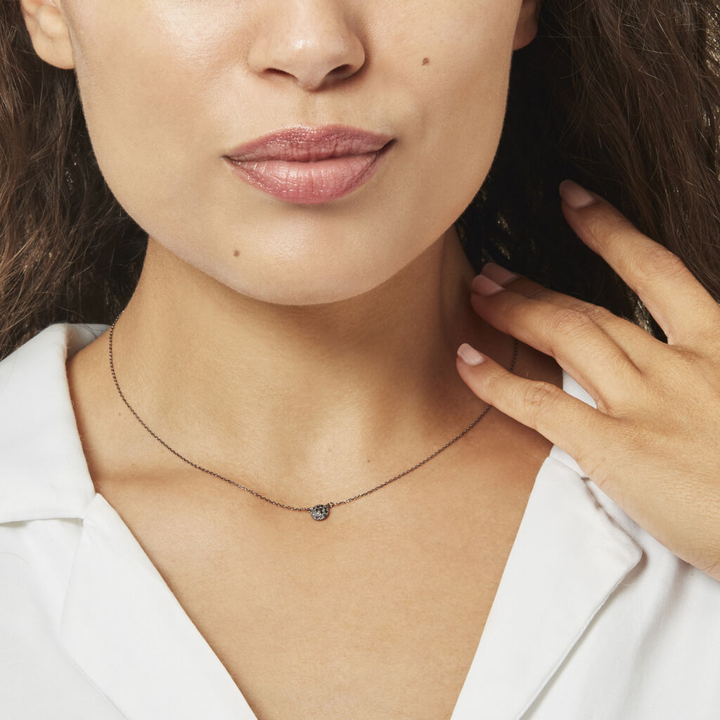Collier Teani Or Blanc Diamant