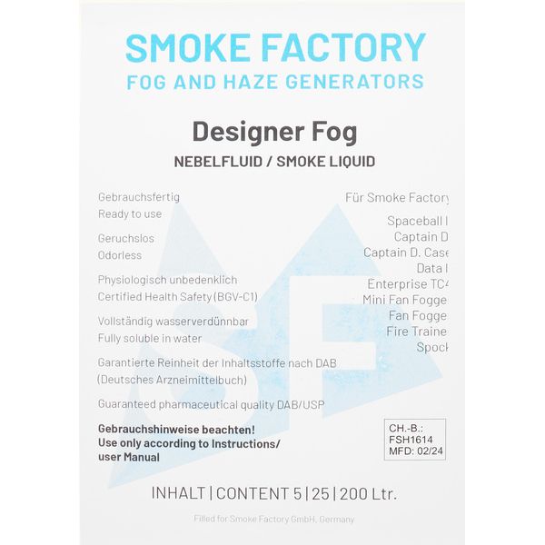 Smoke Factory Designer Fog 5 Liter