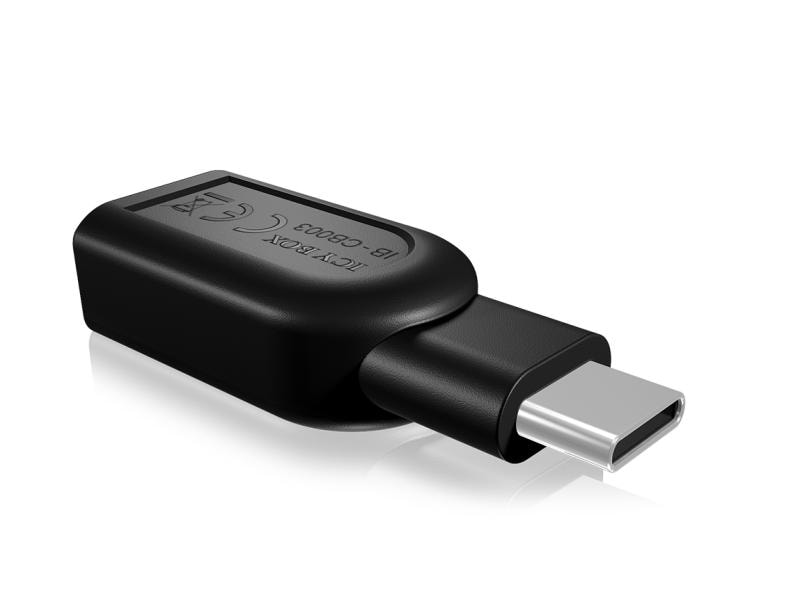 ICY BOX Adapter IB-CB003 USB-C Stecker - USB-A Buchse Adapter für USB 3.0 Type-C Stecker zu USB 3.0 Type-A Buchse
