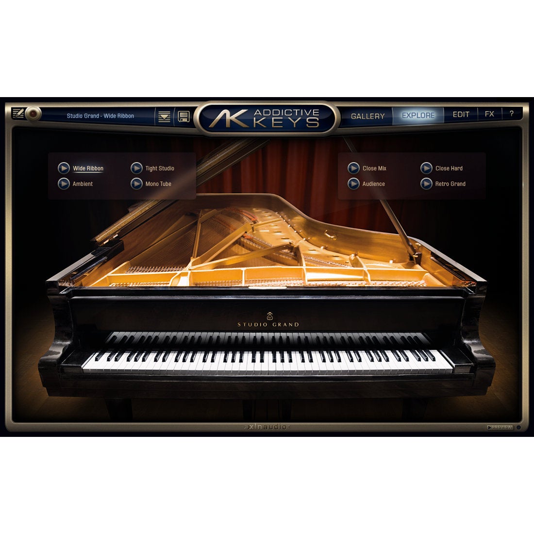 XLN Audio Studio Grand virtuele concertvleugel (download)