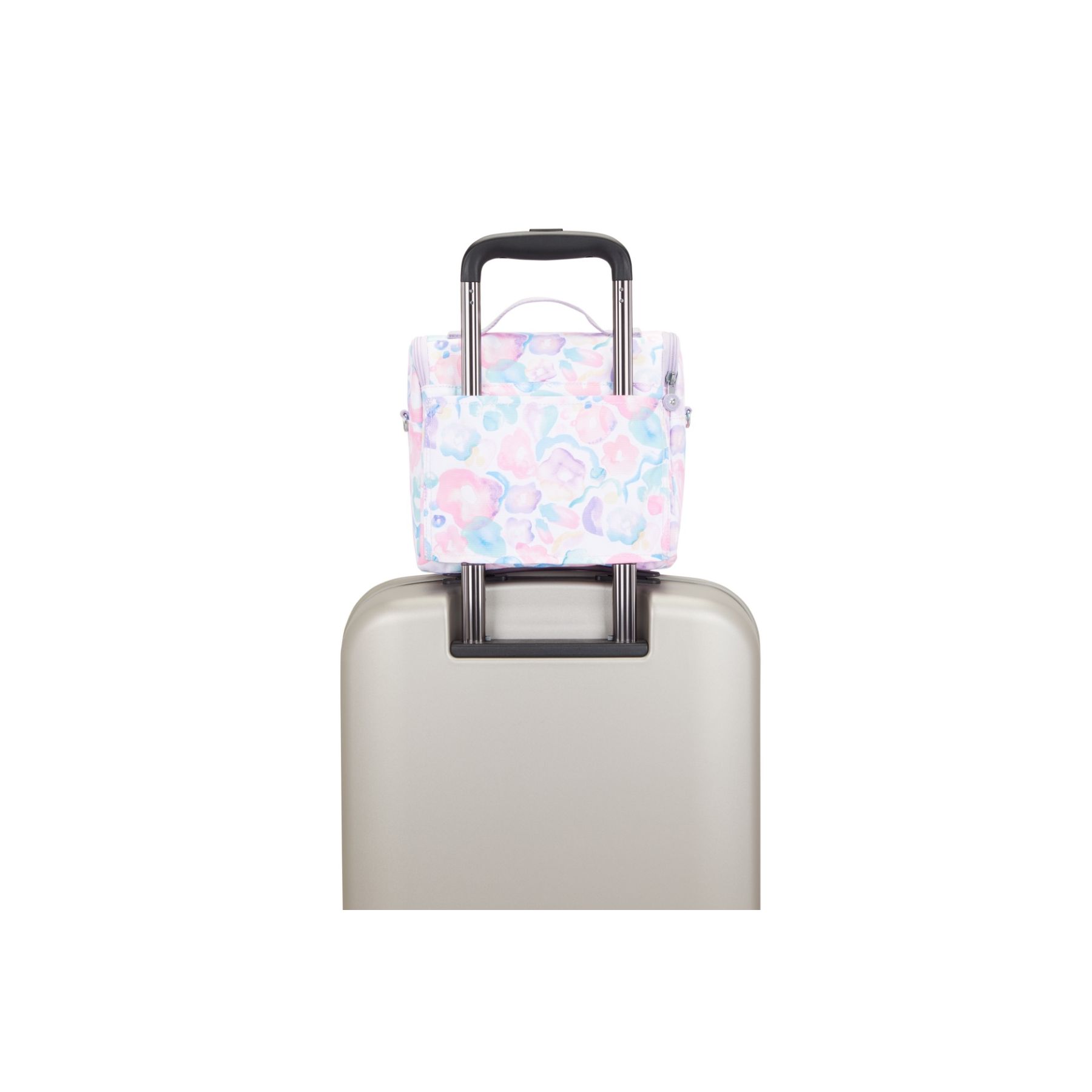 NEW KICHIROU Grand Sac Repas Isotherme avec Manchon pour Valise - Aqua Flowers