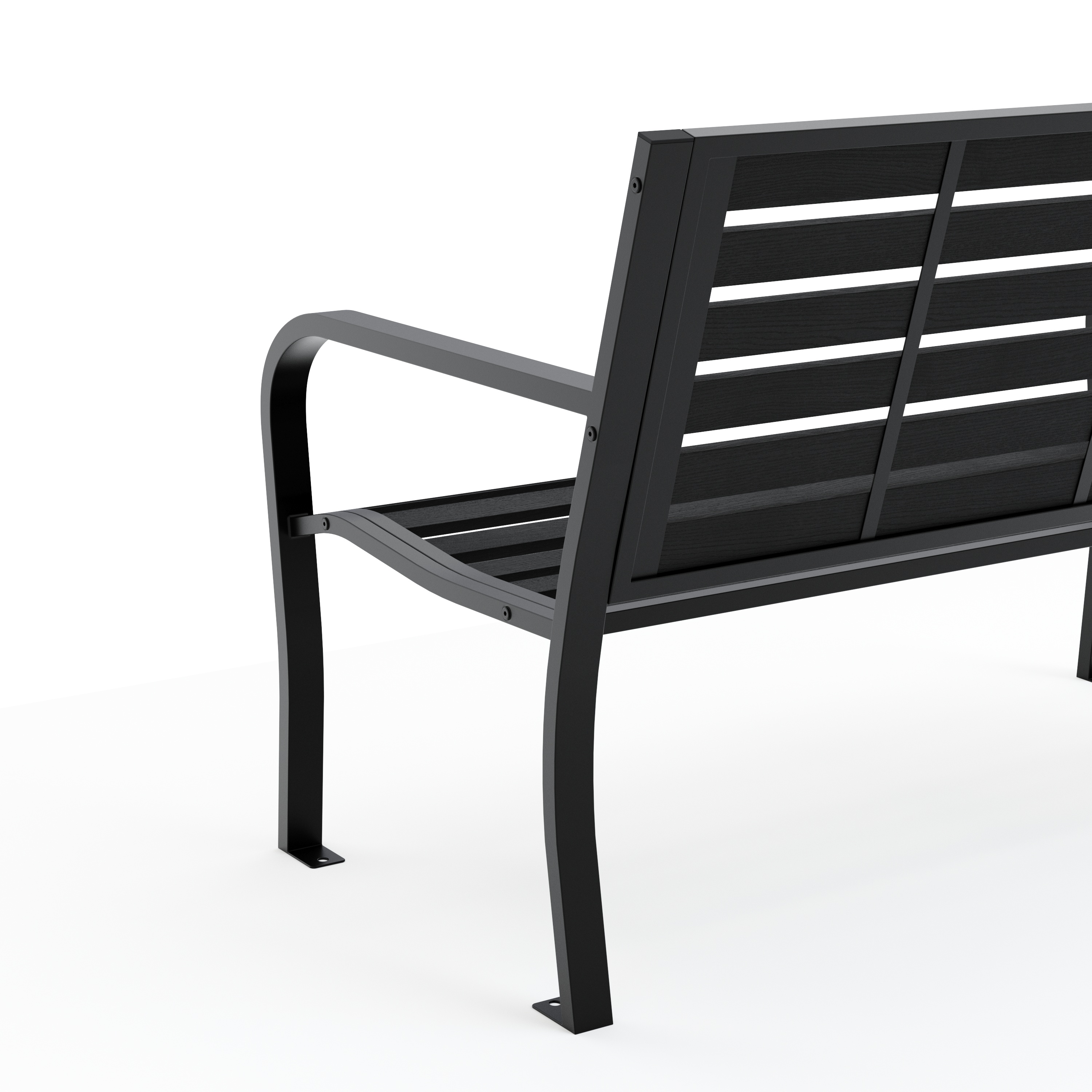Gartenbank DARIO 125 cm schwarz