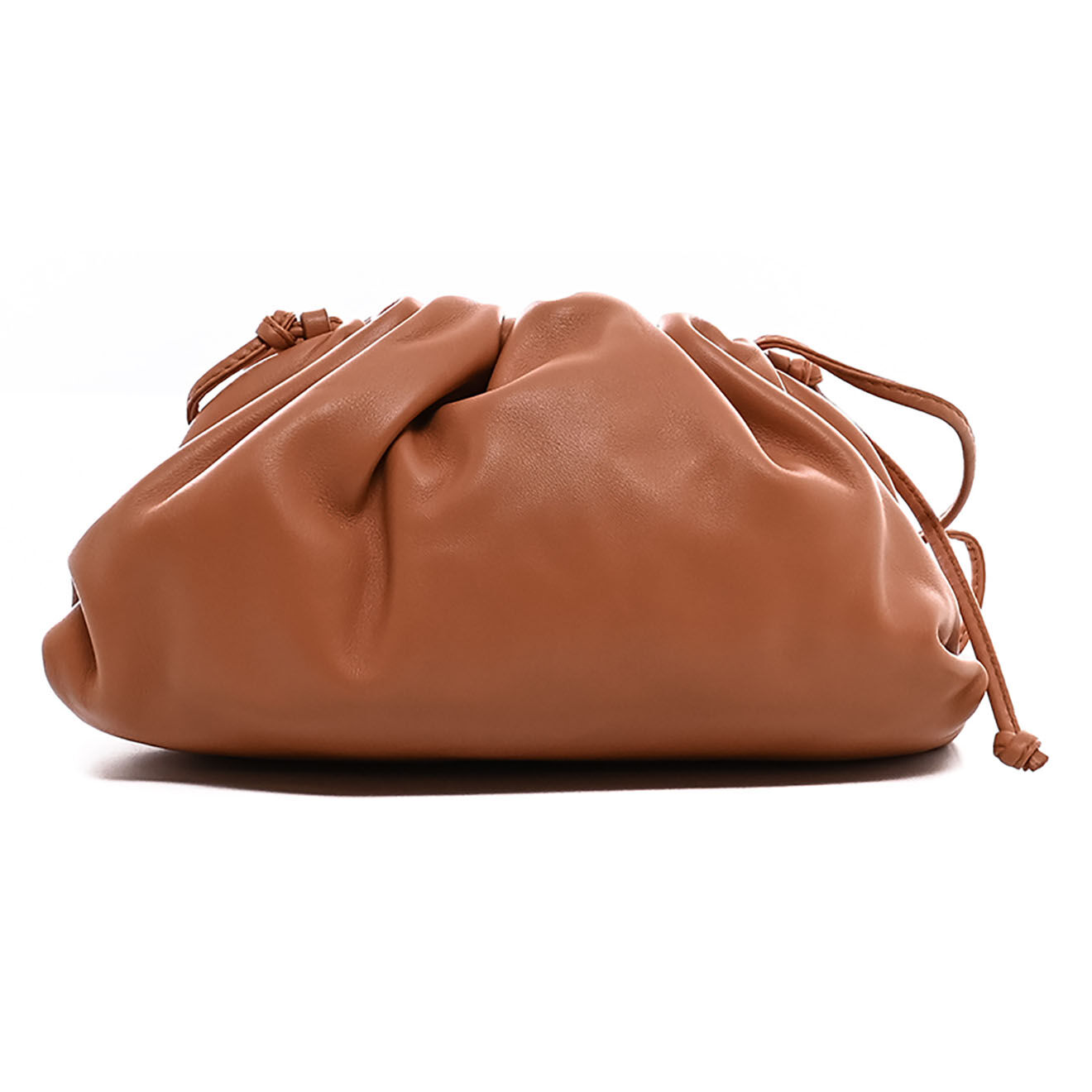 Bottega Veneta Sac bandoulière Mini Pouch en Cuir camel - Neuf sans étiquette - L.20 cm