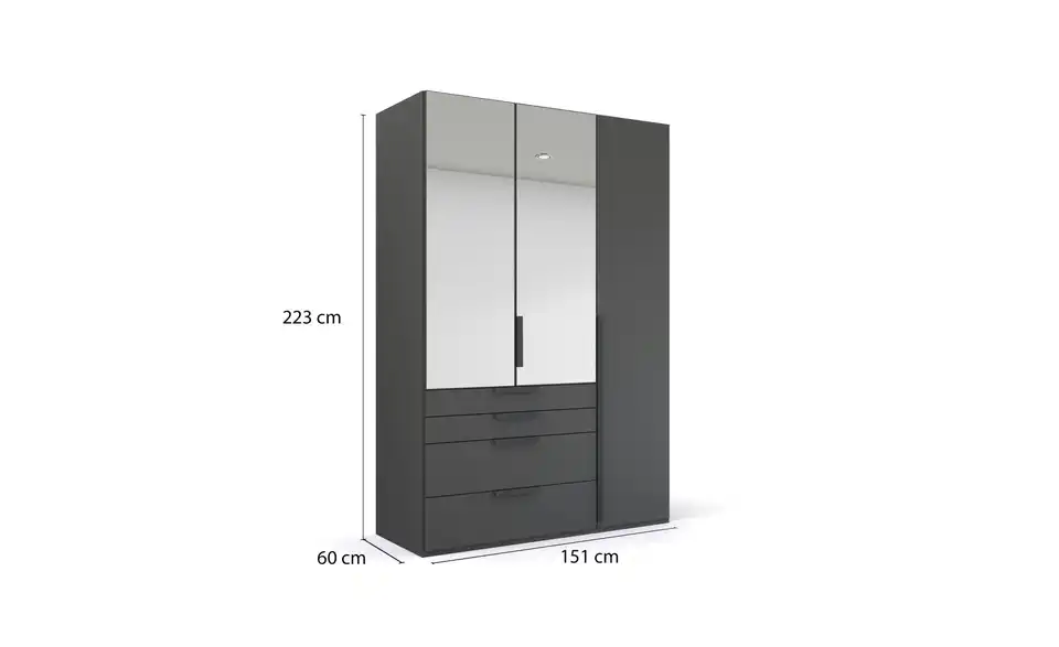 Drehtürenschrank 151 cm 3 Stück