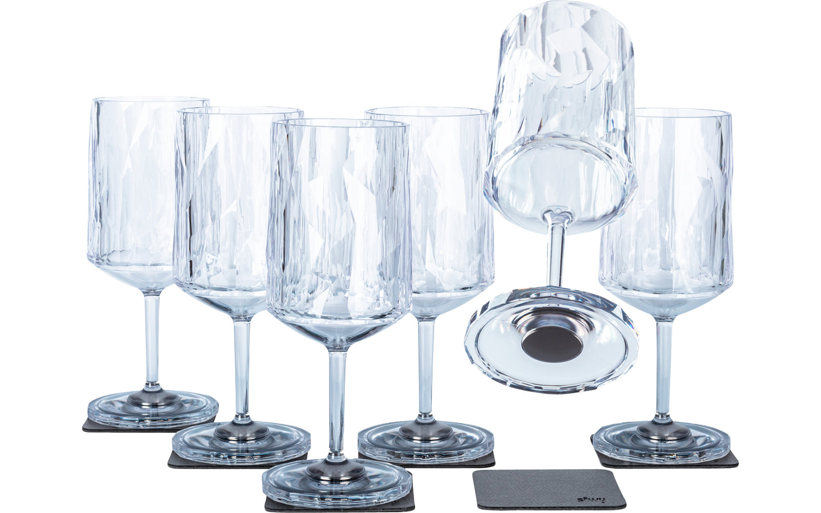 silwy® Wein Magnet Kunststoffgläser 6 Stück (200 ml)