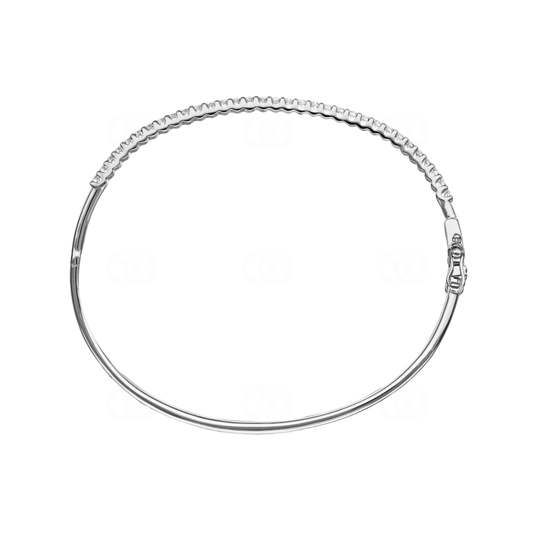 1.00 Karat Diamantarmreif geschwungen 750/18 K Weissgold