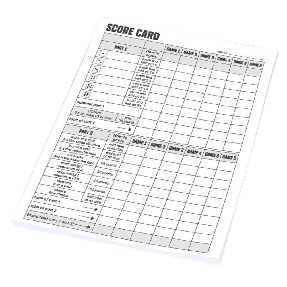 Clown Games scoreblok - 50 vellen