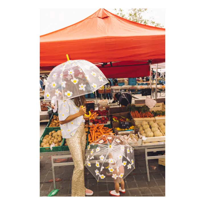 Mathilde Cabanas Parapluie Fleurs adulte | Jaune