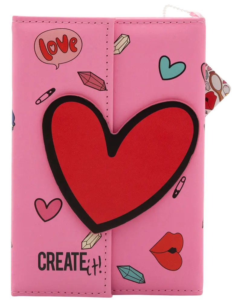 CREATEit Makeup palette med hjerte-cover