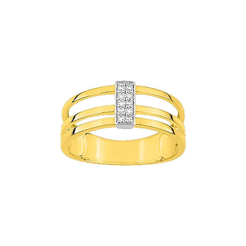 Bague Femme - Or 18 Carats - Diamant 0.06 Carats