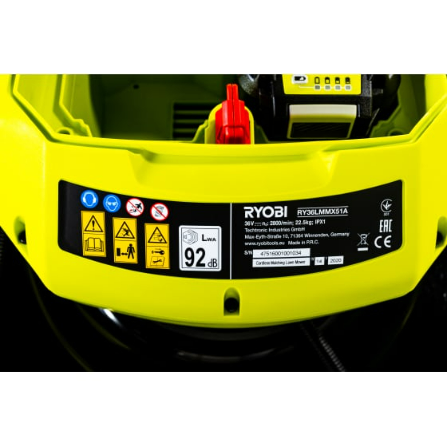 Ryobi RY36LMMX51A-150 36V Li-Ion accu grasmaaier set (1x 4.0Ah) - 51cm - koolborstelloos